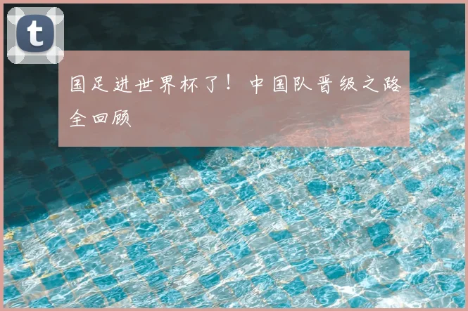 国足进世界杯了！中国队晋级之路全回顾
